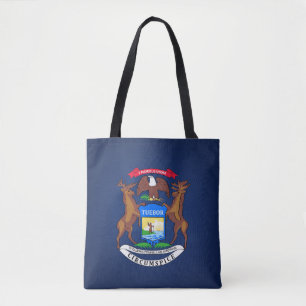 Tote Bag Drapeau cool De L'État Du Michigan