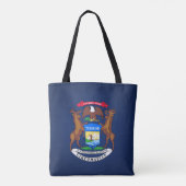 Tote Bag Drapeau cool De L'État Du Michigan (Dos)