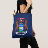 Tote Bag Drapeau cool De L'État Du Michigan (De près)