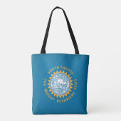 Tote Bag Drapeau cool Du Dakota Du Sud (Dos)