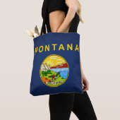 Tote Bag Drapeau cool Du Montana (De près)