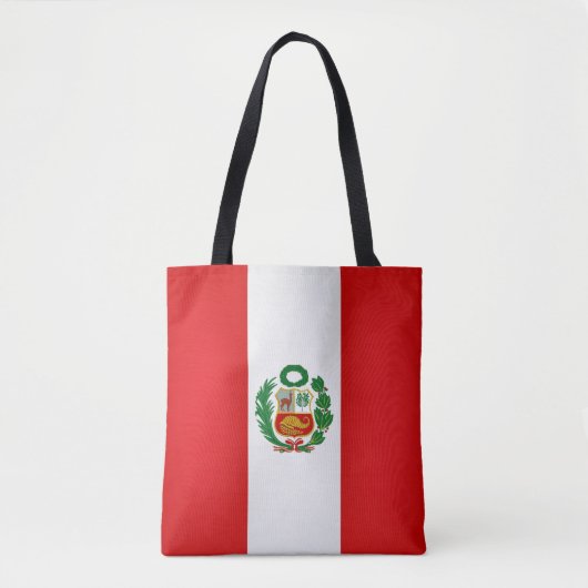 Tote Bag Drapeau cool Pérou (Devant)