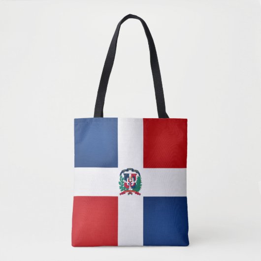 Tote Bag Drapeau cool République Dominicaine (Devant)