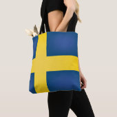 Tote Bag Drapeau cool Suède (De près)