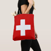 Tote Bag Drapeau cool Suisse (De près)