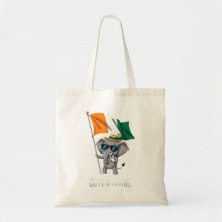 Tote Bag Drapeau Côte d'Ivoire Eléphant Cote Divoire Ivoiri