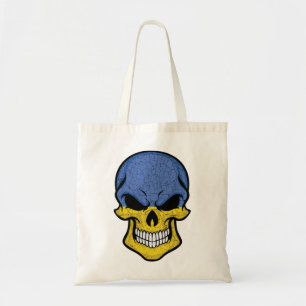 Tote Bag Drapeau crâne souriant de l'Ukraine