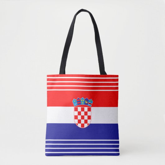 Tote Bag Drapeau Croate Avec Stripes Hrvatska Zastava (Devant)