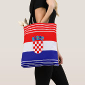 Tote Bag Drapeau Croate Avec Stripes Hrvatska Zastava (De près)