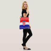 Tote Bag Drapeau Croate Avec Stripes Hrvatska Zastava (Sur le modèle)