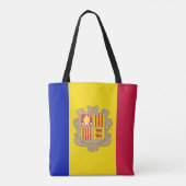 Tote Bag Drapeau d'Andorre patriotique (Dos)