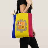 Tote Bag Drapeau d'Andorre patriotique (De près)
