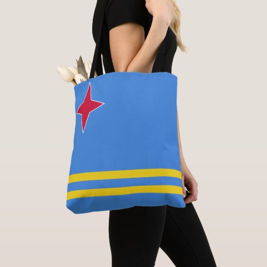 Tote Bag Drapeau d'Aruba (De près)
