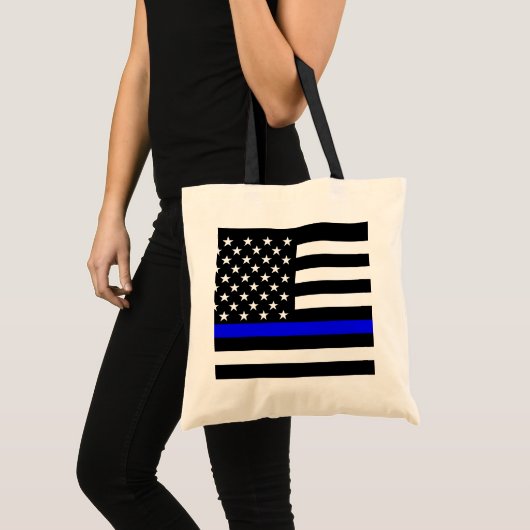 Tote Bag Drapeau de Blue Line USA (Devant (produit))