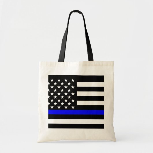 Tote Bag Drapeau de Blue Line USA (Devant)