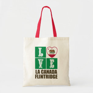 Tote Bag Drapeau de Californie Coeur La Canada Flintridge