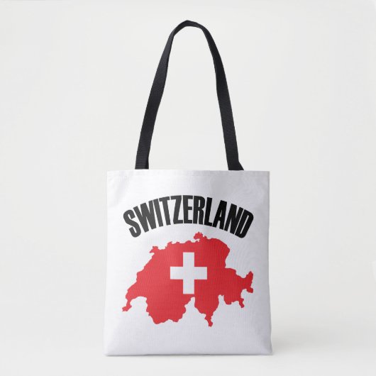 Tote Bag Drapeau de carte Suisse (Devant)