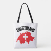 Tote Bag Drapeau de carte Suisse (Dos)