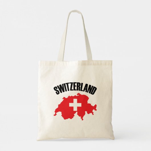 Tote Bag Drapeau de carte Suisse (Dos)