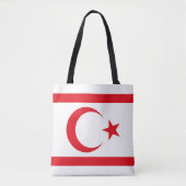 Tote Bag Drapeau de Chypre du Nord (Devant)