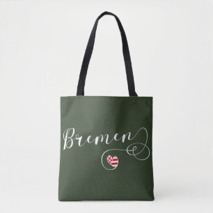 Tote Bag Drapeau de coeur de Brême, Allemagne