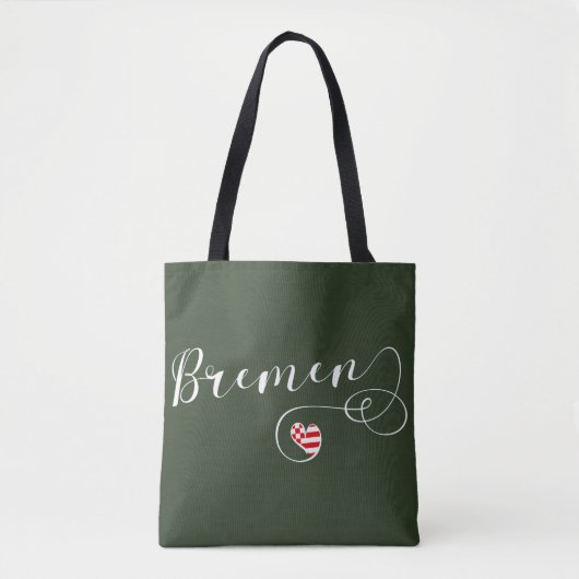 Tote Bag Drapeau de coeur de Brême, Allemagne (Devant)