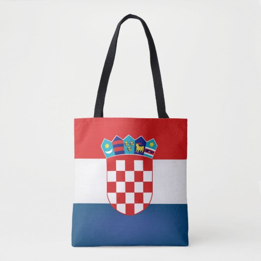 Tote Bag Drapeau de Croatie cool (Devant)