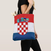 Tote Bag Drapeau de Croatie cool (De près)