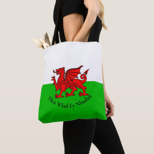 Tote Bag Drapeau de dragon gallois, pour la Saint David's D