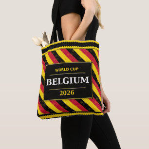 Tote Bag Drapeau de fan de football de Belgique avec motif