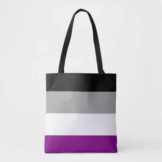Tote Bag Drapeau de fierté asexué (Devant)