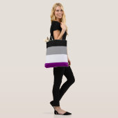 Tote Bag Drapeau de fierté asexué (Sur le modèle)