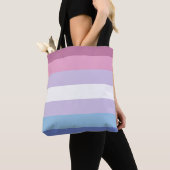 Tote Bag Drapeau de fierté bigendre (De près)