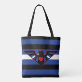 Tote Bag Drapeau de fierté d'aigle en cuir (Dos)