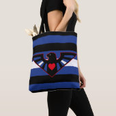 Tote Bag Drapeau de fierté d'aigle en cuir (De près)