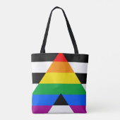 Tote Bag Drapeau de fierté d'allié (Dos)