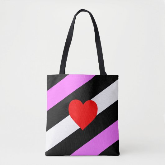 Tote Bag Drapeau de fierté de fille de cuir (Devant)