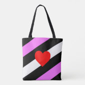 Tote Bag Drapeau de fierté de fille de cuir (Dos)