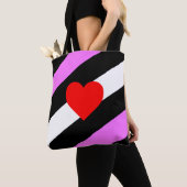 Tote Bag Drapeau de fierté de fille de cuir (De près)