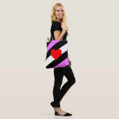 Tote Bag Drapeau de fierté de fille de cuir (Sur le modèle)