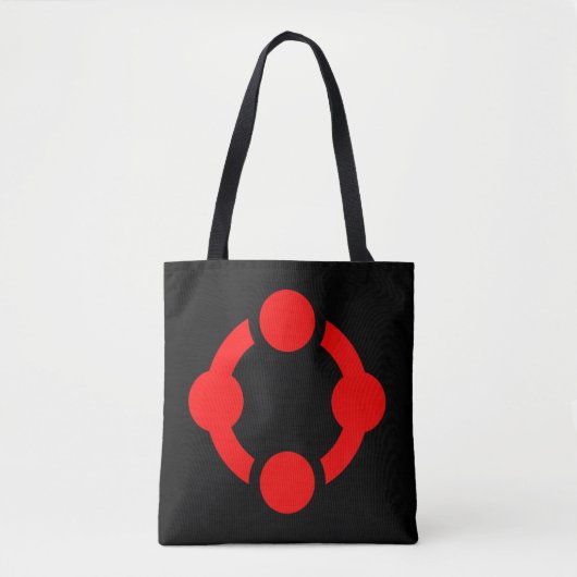 Tote Bag Drapeau de fierté de niche (noir) (Devant)