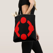 Tote Bag Drapeau de fierté de niche (noir) (De près)