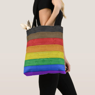Tote Bag Drapeau de fierté gay inclusif de SlipperyJoe text