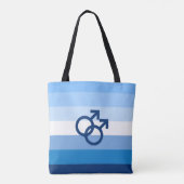 Tote Bag Drapeau de fierté gay MLM (Dos)