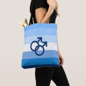 Tote Bag Drapeau de fierté gay MLM (De près)
