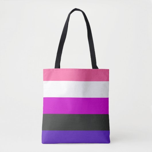 Tote Bag Drapeau de fierté genderfluid (Devant)