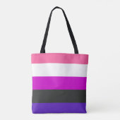 Tote Bag Drapeau de fierté genderfluid (Dos)