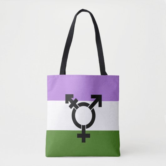 Tote Bag Drapeau de fierté genderqueer (Devant)