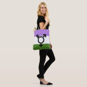 Tote Bag Drapeau de fierté genderqueer (Sur le modèle)