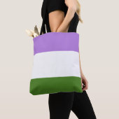 Tote Bag Drapeau de fierté genderqueer (De près)